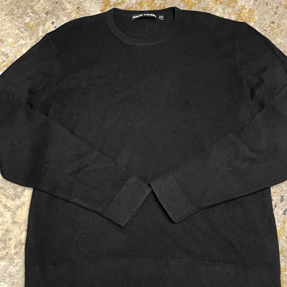 Ralph Lauren Black Label 100% Cashmere Crew Neck Sweater - Size XL